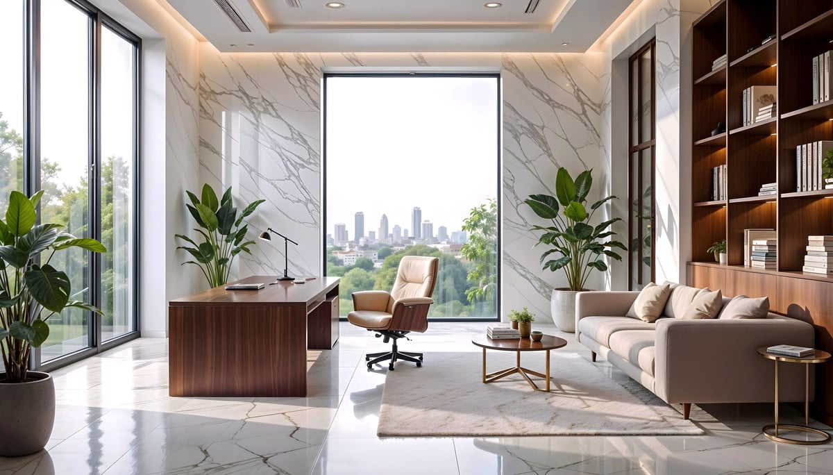 Luxury white marble floor restoration and polishing in Suffolk County NY